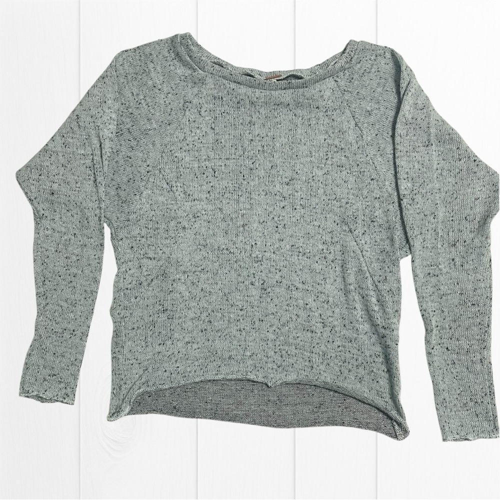 Poof sweater size S light aqua dolman sleeves scoop neck lightweight